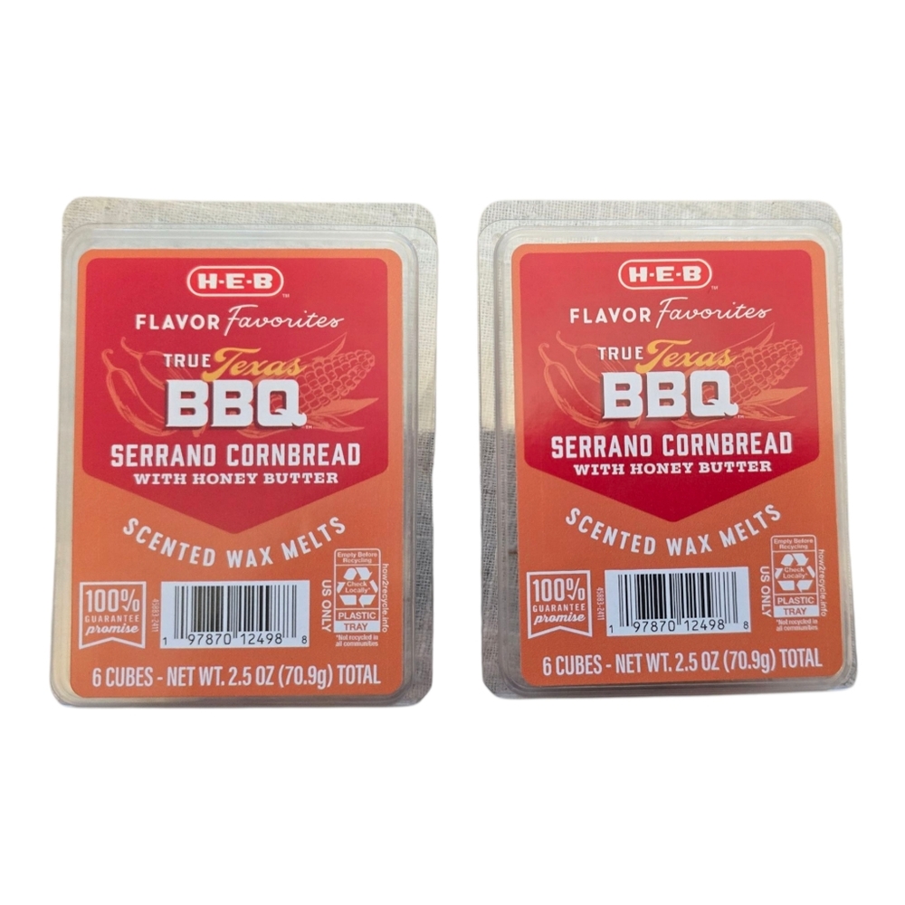 NEW HEB Flavor Favorites True TX BBQ Serrano Cornbread W/ Honey Butter Wax Melts